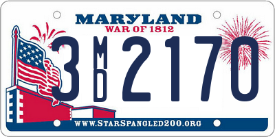 MD license plate 3MD2170