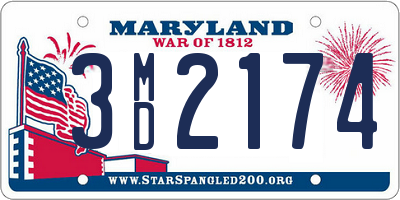MD license plate 3MD2174