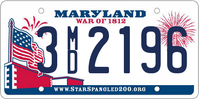 MD license plate 3MD2196