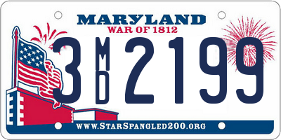 MD license plate 3MD2199