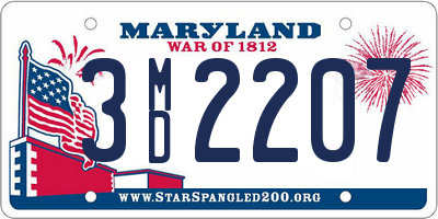 MD license plate 3MD2207