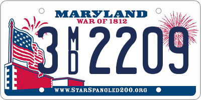 MD license plate 3MD2209