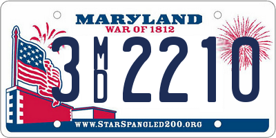 MD license plate 3MD2210