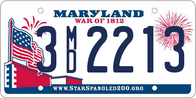 MD license plate 3MD2213