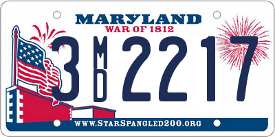 MD license plate 3MD2217