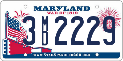 MD license plate 3MD2229