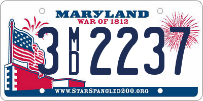 MD license plate 3MD2237