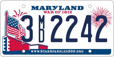 MD license plate 3MD2242