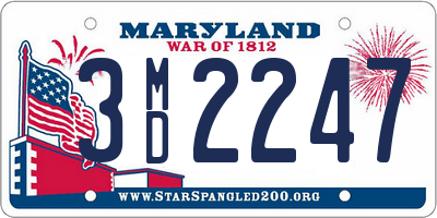 MD license plate 3MD2247