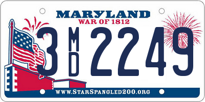 MD license plate 3MD2249