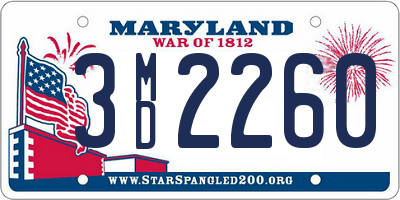 MD license plate 3MD2260