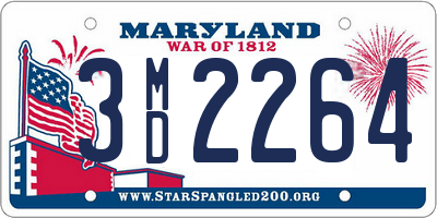 MD license plate 3MD2264