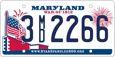 MD license plate 3MD2266