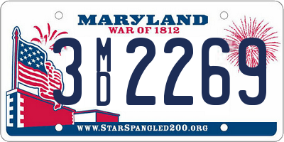MD license plate 3MD2269