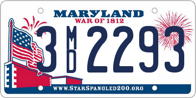 MD license plate 3MD2293