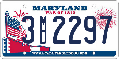 MD license plate 3MD2297