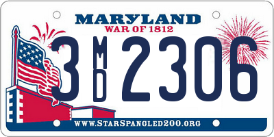 MD license plate 3MD2306