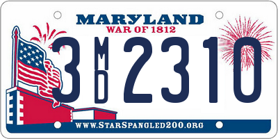 MD license plate 3MD2310