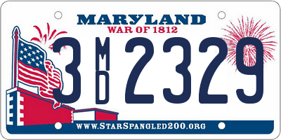 MD license plate 3MD2329