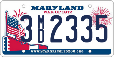 MD license plate 3MD2335