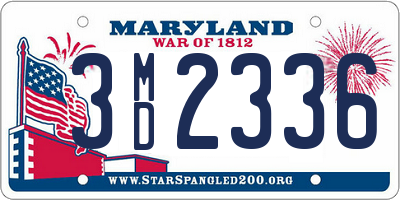 MD license plate 3MD2336