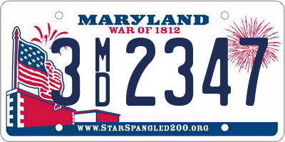 MD license plate 3MD2347