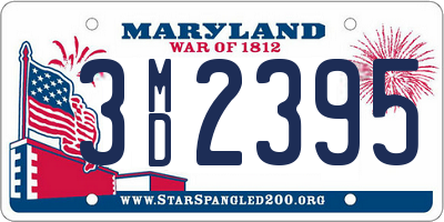 MD license plate 3MD2395