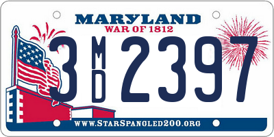 MD license plate 3MD2397