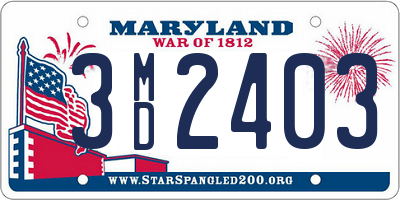 MD license plate 3MD2403