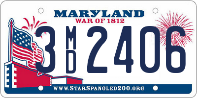 MD license plate 3MD2406