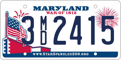 MD license plate 3MD2415