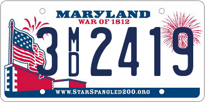 MD license plate 3MD2419