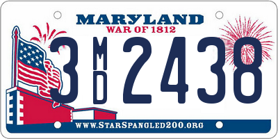 MD license plate 3MD2438