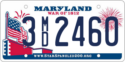 MD license plate 3MD2460