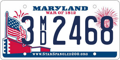 MD license plate 3MD2468