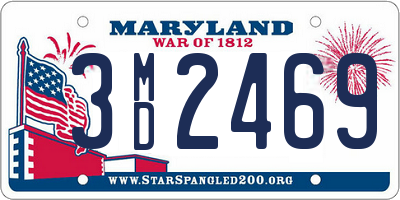 MD license plate 3MD2469