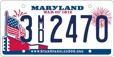 MD license plate 3MD2470