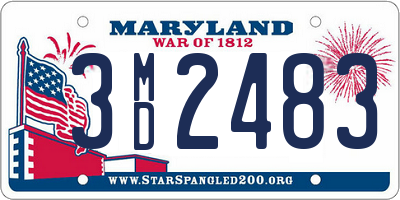 MD license plate 3MD2483