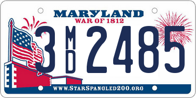 MD license plate 3MD2485