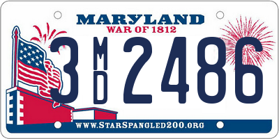 MD license plate 3MD2486