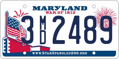 MD license plate 3MD2489