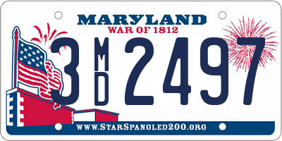 MD license plate 3MD2497