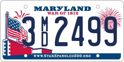 MD license plate 3MD2499