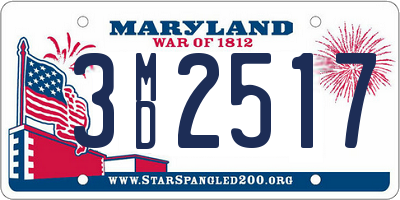 MD license plate 3MD2517