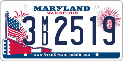 MD license plate 3MD2519