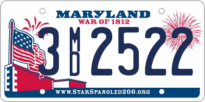 MD license plate 3MD2522