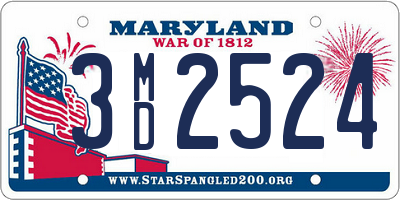 MD license plate 3MD2524