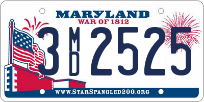 MD license plate 3MD2525