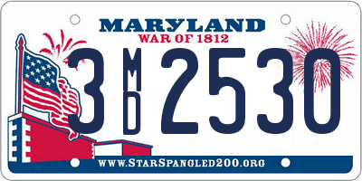 MD license plate 3MD2530
