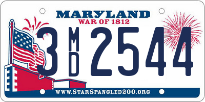 MD license plate 3MD2544